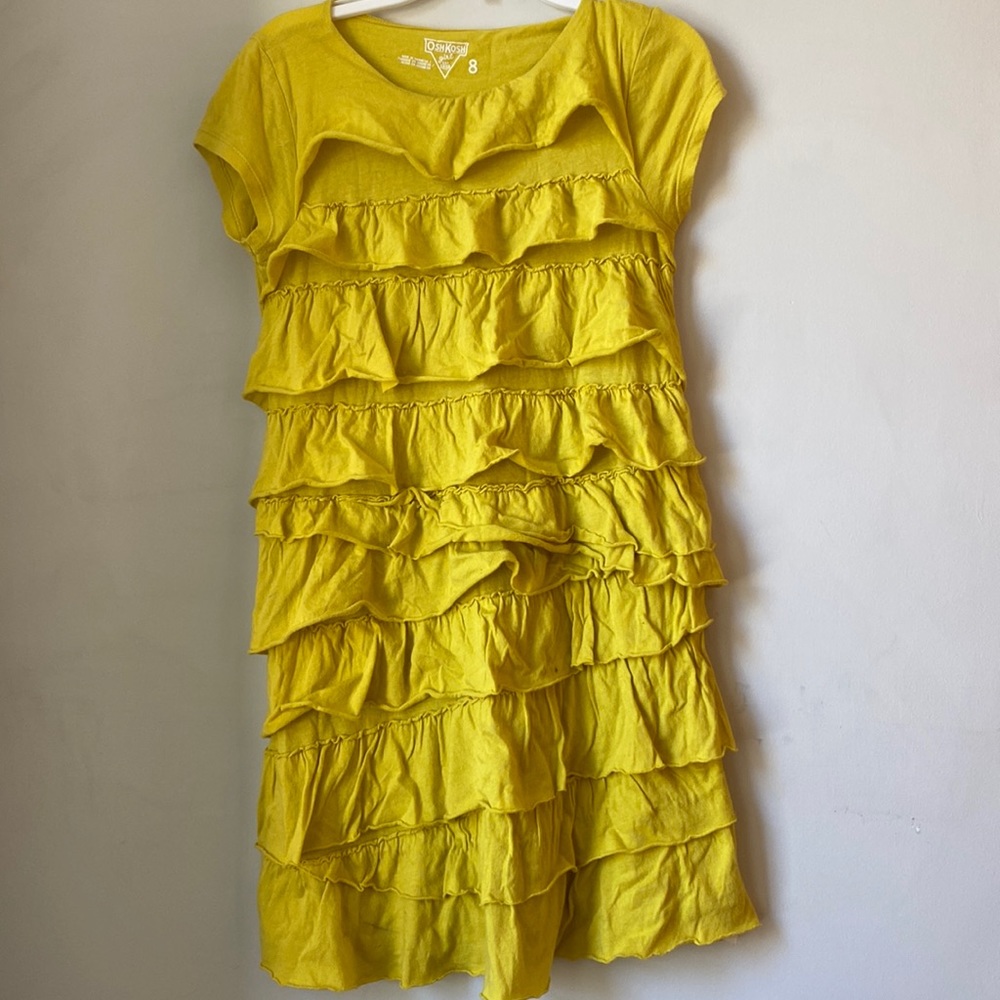 Yellow tiered Osh Gosh dress.